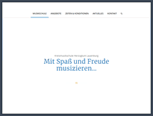 Tablet Screenshot of kreismusikschule-herzogtum-lauenburg.de